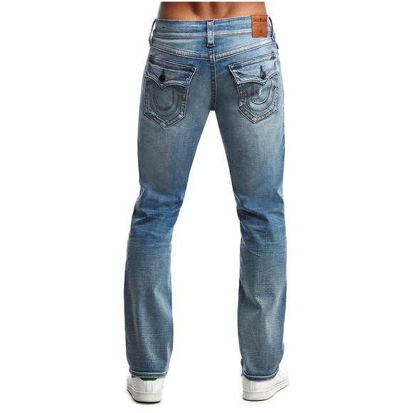 True Religion Men's Straight Distressed Jeans - Picture 3 of 4